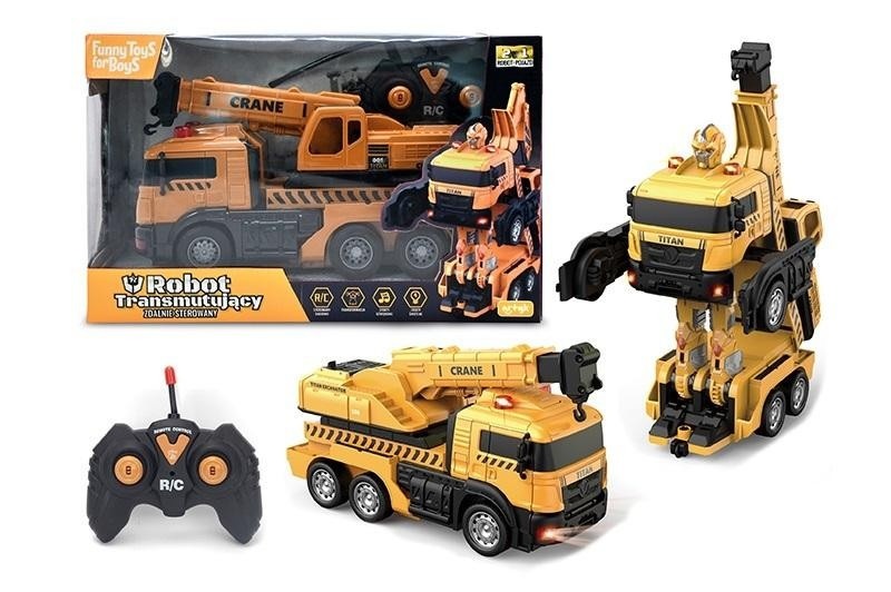 AUTO/ROBOT ZDALNIE STEROWANY TOYS FOR BOYS DŹWIG, Pojazdy, Zabawki