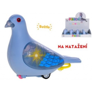 GOŁĄB PLASTIKOWY 14 CM ZE ŚWIATŁEM 1286, Zabawki