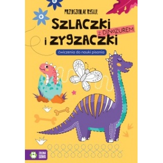 PRZEDSZKOLAK RYSUJE SZLACZKI I ZYGZACZKI Z DINO, Edukacyjne, Książeczki