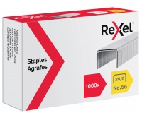 Staples REXEL no 56, 26/6, 1000pcs, silver