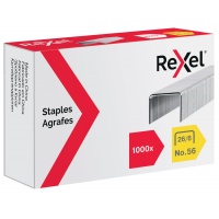Staples REXEL no 56, 26/6, 1000pcs, silver