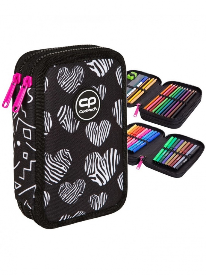 CP PIÓRNIK PODWÓJNY Z WYP.JUMPER 2 MATH HEARTS, Piórniki, Tekstylia