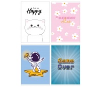 Zeszyt szkolny GIMBOO, A5, w kratkę, 16 kart., 70gsm, mix wzorów