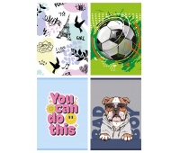 Zeszyt szkolny GIMBOO, A5, w 3 linie, 32 kart., 70gsm, mix wzorów