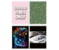 Zeszyt szkolny GIMBOO, A5, w kratkę, 60 kart., 70gsm, mix wzorów