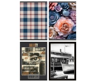 Zeszyt szkolny GIMBOO, A5, w kratkę, 80 kart., 70gsm, mix wzorów