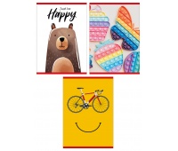 Zeszyt szkolny GIMBOO, A4, w 3 linie, 32 kart., 70gsm, mix wzorów