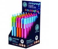 DŁUGOPIS AUT.TRÓJKĄTNY COLORFUL 0.6mm.ASTRA PEN, Długopisy automatyczne, Art. do pisania i korygowania