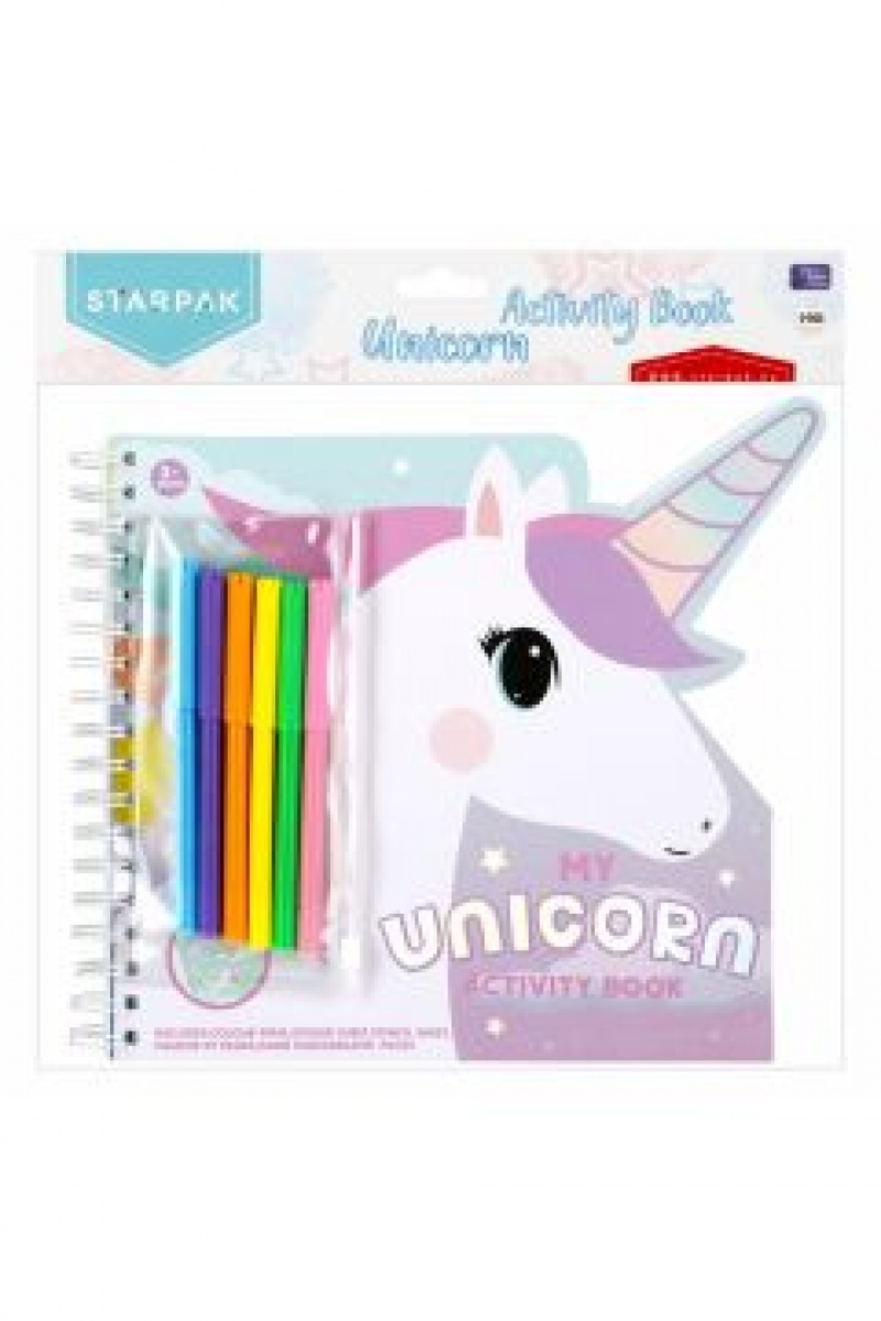 ZESTAW KREATYWNY DO KOLOROWANIA + PISAK UNICORN, Kolorowanki, Książeczki