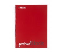 Sipral notebook OFFICE PRODUCTS, A4, line, 80 sheets, 70gsm, claret, Spiral Notebooks, Exercise Books and Pads