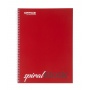Kołonotatnik OFFICE PRODUCTS, A4, w linie, 80 kart., 70gsm, bordowy, Kołonotatniki, Zeszyty i bloki