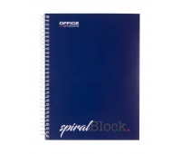 Sipral notebook OFFICE PRODUCTS, A5, line, 80 sheets, 70gsm, navy blue, Spiral Notebooks, Exercise Books and Pads