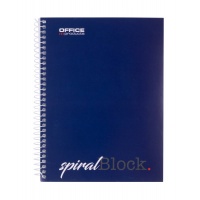 Sipral notebook OFFICE PRODUCTS, A5, line, 80 sheets, 70gsm, navy blue, Spiral Notebooks, Exercise Books and Pads