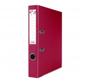 Binder BASIC-S, with rail, PP, A4/50, claret, Polypropylene binders, Document archiving