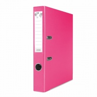 Binder BASIC-S, with rail, PP, A4/50, pink, Polypropylene binders, Document archiving