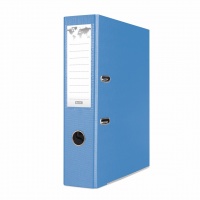 Binder BASIC-S, with rail, PP, A4/75, light blue, Polypropylene binders, Document archiving