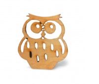 ZAWIESZKA GRAWEROWANA SOWA EKO 5CM, Drewno, sklejka, Art. kreatywne