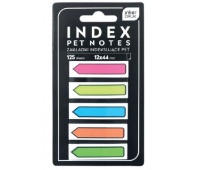 Zakładki indeks.12x44mm.144szt.PET Strzałki Neon, Zakładki indeksujące, Galanteria papiernicza