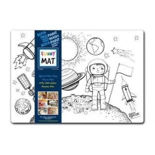 STRIGO FUNNY MAT TRANSPARENT SPACE 48x33.5cm., Kolorowanki, Książeczki