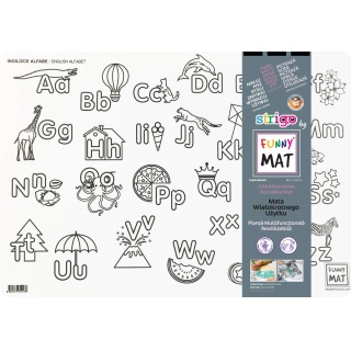 STRIGO FUNNY MAT WHITE ALFABET 48x33.5cm., Kolorowanki, Książeczki