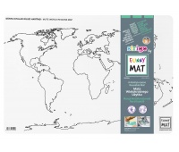 STRIGO FUNNY MAT WHITE MAPA ŚWIATA KONTYN.48x33,5, Kolorowanki, Książeczki