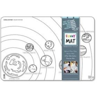 STRIGO FUNNY MAT WHITE UKŁAD SŁONECZNY 48x33.5cm., Kolorowanki, Książeczki