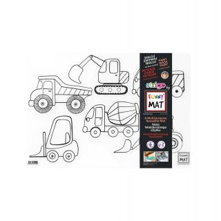STRIGO FUNNY MAT TRANSPARENT CIĘŻARÓWKI 48x33.5cm, Kolorowanki, Książeczki