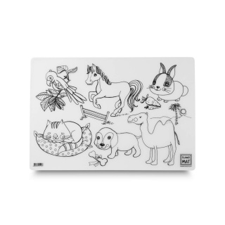 STRIGO FUNNY MAT TRANSPARENT ZWIERZĘTA DOM.48x33,5, Kolorowanki, Książeczki