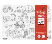 STRIGO FUNNY MAT TRANSPARENT POJAZDY 25x35cm., Kolorowanki, Książeczki