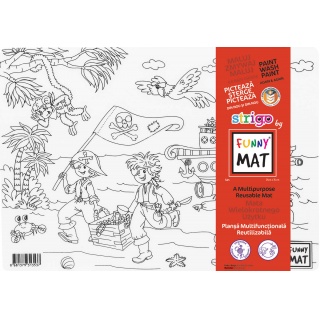 STRIGO FUNNY MAT TRANSPARENT PIRACI 25x35cm., Kolorowanki, Książeczki