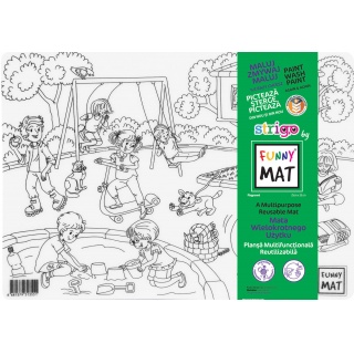 STRIGO FUNNY MAT TRANSPARENT PLAC ZABAW 25x35cm., Kolorowanki, Książeczki