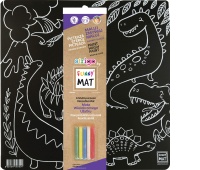 STRIGO FUNNY MAT BLACK DINOZAURY 40x40cm.+KREDA, Kolorowanki, Książeczki