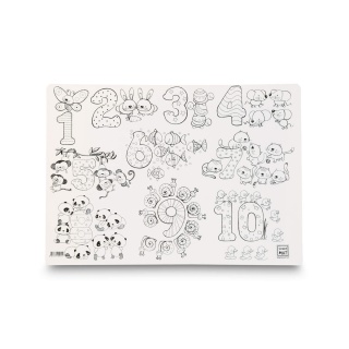 STRIGO FUNNY MAT WHITE LICZBY 48x33.5cm., Kolorowanki, Książeczki