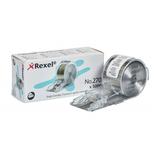Zszywki REXEL, nr 270, magazynek do Stella 70, 5000 szt., srebrne, Zszywki, Drobne akcesoria biurowe