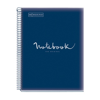 Kołozeszyt MIQUELRIUS NB-1 Emotions, PP, A4, w kratkę, 80 kart., 90g, granatowy, Zeszyty, Artykuły szkolne