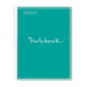 Spiral notebook MIQUELRIUS NB-1 Emotions, PP, A4, checkered, 80 sheets, 90g, turquoisey