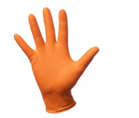Powder-free nitrile gloves EMKA 7.0, 100 pcs, size M, orange