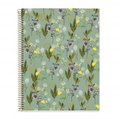Spiral notebook MIQUELRIUS NB-4, A4, checkered, 120 sheets, 70g, green garden