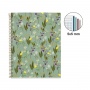 Spiral notebook MIQUELRIUS NB-4, A4, checkered, 120 sheets, 70g, green garden
