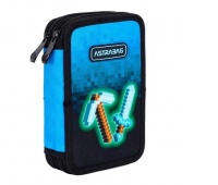 PIÓRNIK PODW.Z WYP.ASTRABAG BLUE PIXEL AC21, Piórniki, Tekstylia