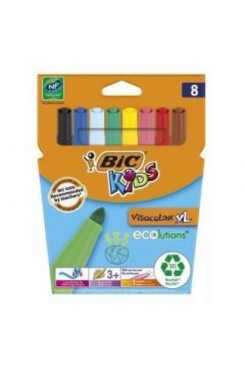 PISAKI VISACOLOR XXL 8 KOL., Flamastry, Plastyka