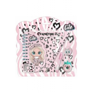 PAMIĘTNIK Z KŁ&Oacute;DKĄ 2W1 + ZESTAW PRZYBOR&Oacute;W BEST FR, Pamiętniki, Zeszyty i bloki