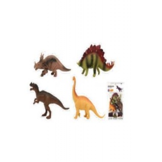 Dinozaury 15cm 4szt 21x26x3,5cm, Zwierzęta, Zabawki