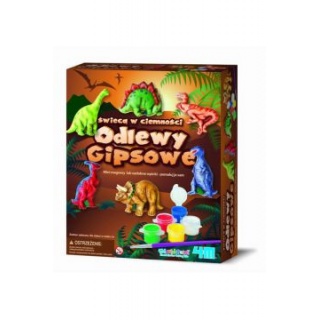 4M ODLEWY GIPSOWE 3D DIZNOZAURY, Zestawy kreatywne, Art. kreatywne