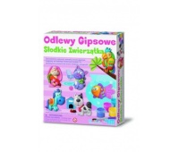 4M ODLEWY GIPSOWE 3D- SŁODKIE ZWIERZAKI, Zestawy kreatywne, Art. kreatywne