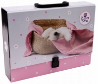TECZKA Z RĄCZKĄ WALIZECZKA THE SWEET PETS PIES, Teczki przestrzenne, Organizacja dokumentów