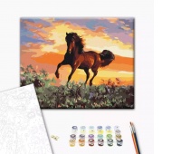 Malowanie po numerach BRUSHME, 40x50 cm, konie, 1 szt., Produkty kreatywne, Artykuły szkolne