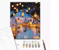 Paint by numbers BRUSHME, 40x50 cm, night lights of Venice, 1 pcs.
