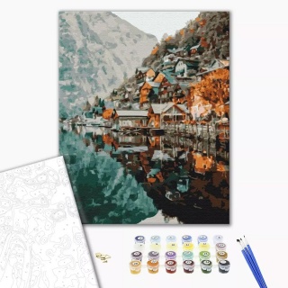 Malowanie po numerach BRUSHME, 40x50 cm, widok na Gelstatt, 1 szt., Produkty kreatywne, Artykuły szkolne