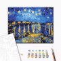 Paint by numbers BRUSHME, 40x50 cm, starry night over the Rone, Vincent van Gogh, 1 pcs.